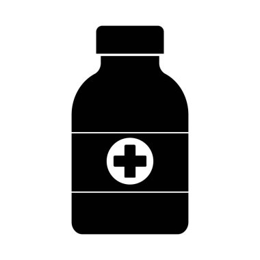 tıbbi şurup simgesi logo vektör tasarım şablonu