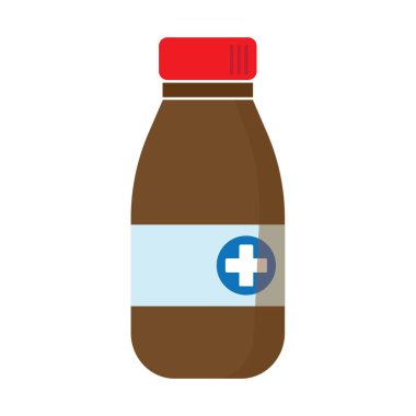 tıbbi şurup simgesi logo vektör tasarım şablonu