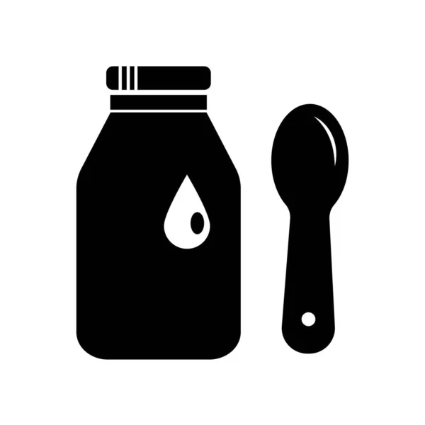 Modello Progettazione Vettoriale Logo Icona Sciroppo Medicinale — Vettoriale Stock