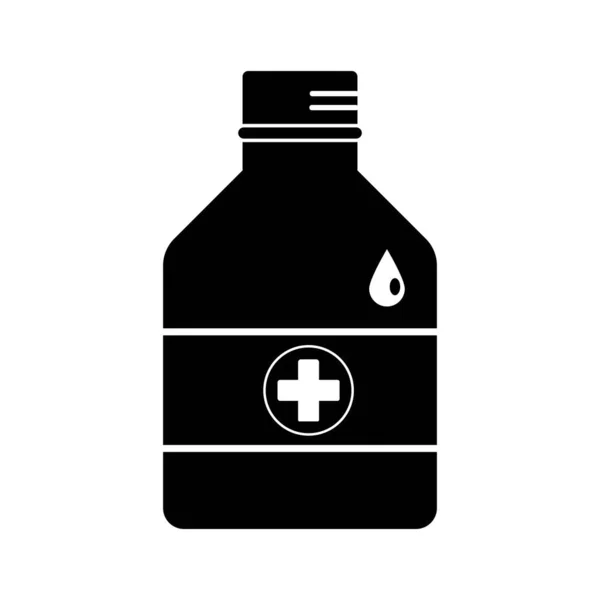 Jarabe Medicinal Icono Logotipo Vector Diseño Plantilla — Vector de stock