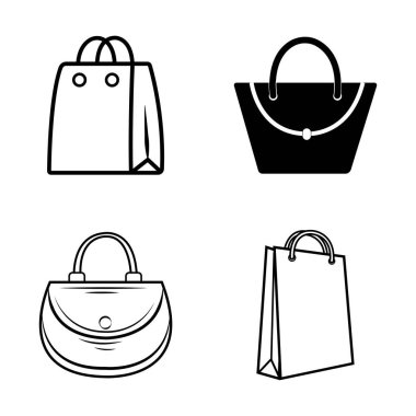 çanta simgesi logo vektör tasarım şablonu
