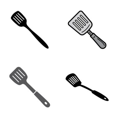 spatula simgesi logo vektör tasarım şablonu