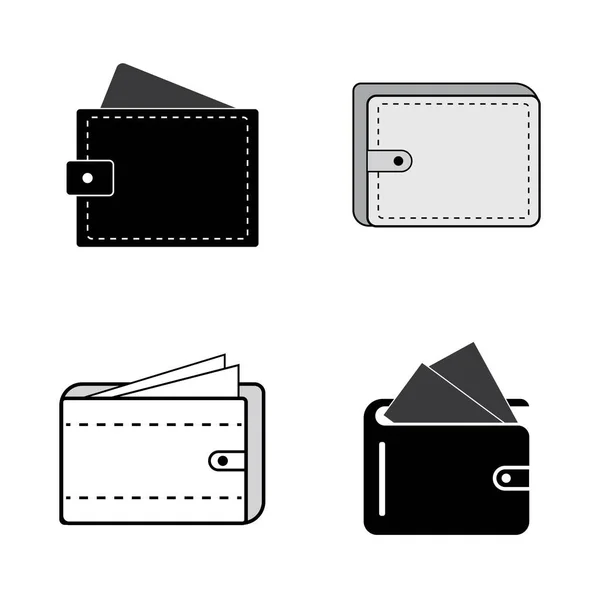 Brieftasche Symbol Logo Vektor Design Vorlage — Stockvektor