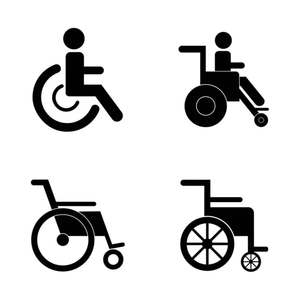 Wheel Chair Icon Logo Vector Design Template — Stock Vector