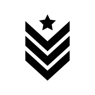 askeri kademe simge logo vektör tasarım şablonu