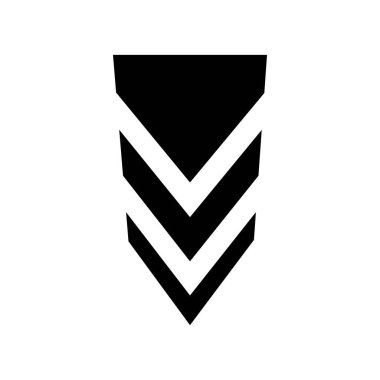 askeri kademe simge logo vektör tasarım şablonu