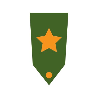 askeri kademe simge logo vektör tasarım şablonu