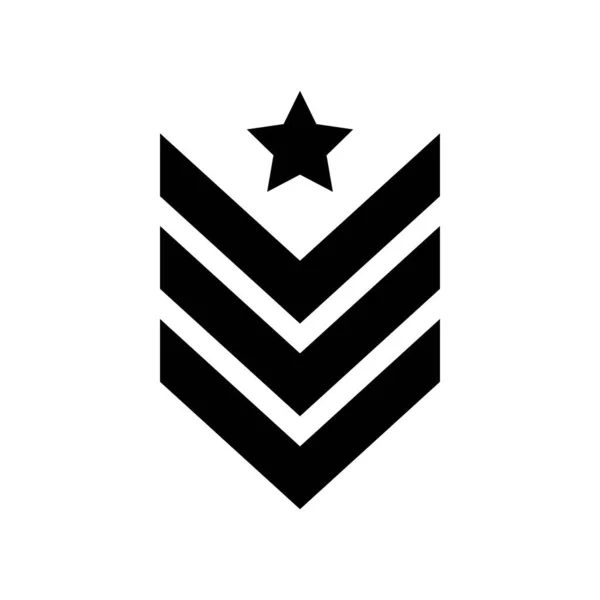 Militar Rango Icono Logotipo Vector Diseño Plantilla — Archivo Imágenes Vectoriales
