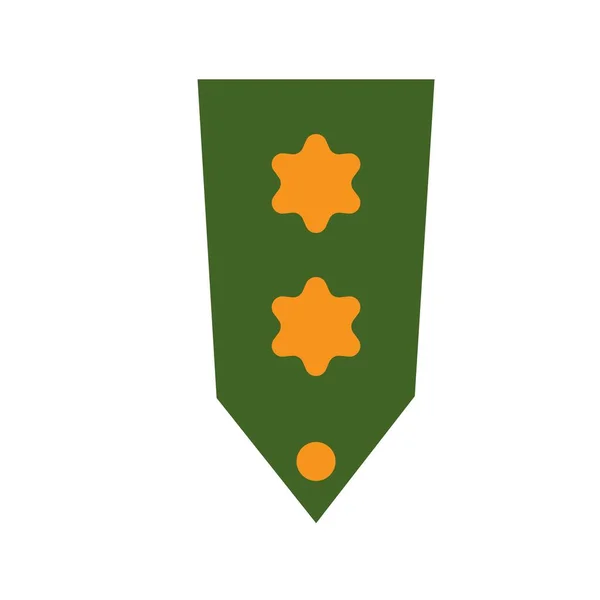 Wojskowej Rangi Ikona Logo Wektor Wzór Projektu — Wektor stockowy