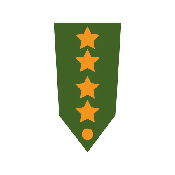 Modelo Design Vetor Logotipo Ícone Posto Militar — Vetor de Stock