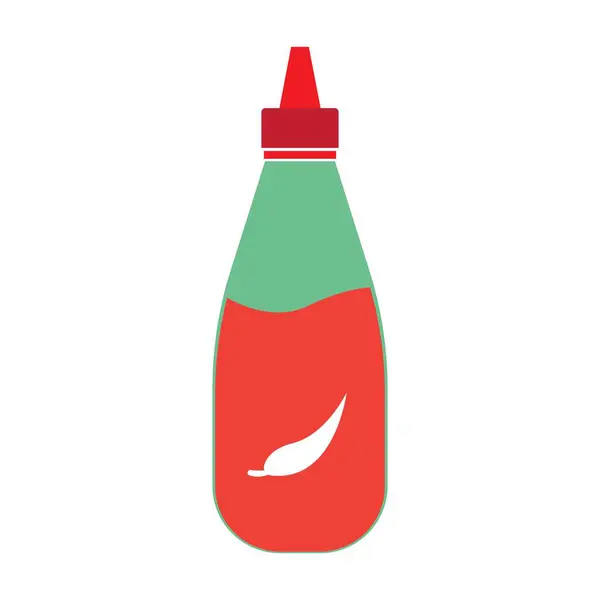 Icono Salsa Tomate Logotipo Vector Plantilla Diseño — Vector de stock
