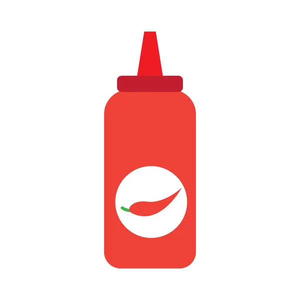 Icono Salsa Tomate Logotipo Vector Plantilla Diseño — Vector de stock