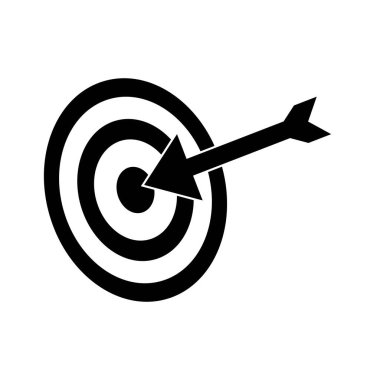 hedef doğruluk simgesi logo vektör tasarım şablonu