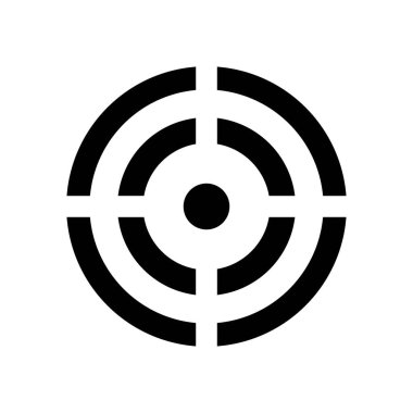 hedef doğruluk simgesi logo vektör tasarım şablonu