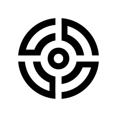 hedef doğruluk simgesi logo vektör tasarım şablonu