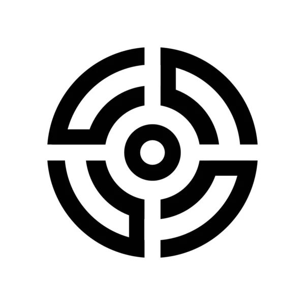 Icono Precisión Objetivo Logotipo Vector Diseño Plantilla — Archivo Imágenes Vectoriales
