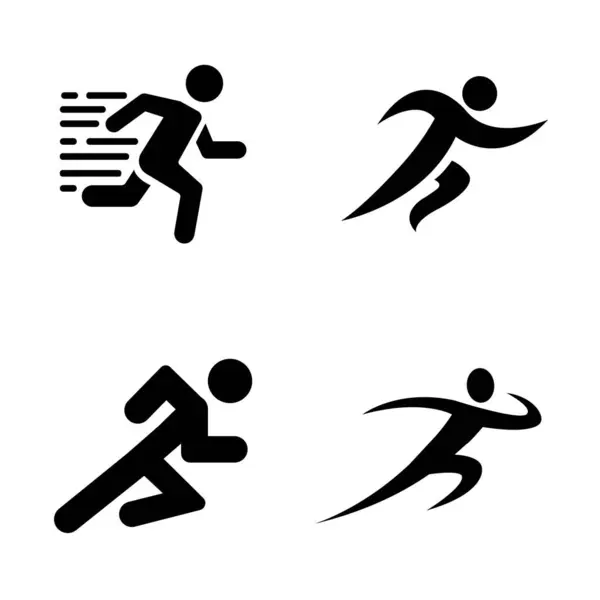 Run Icon Logo Vector Design Template — Stockvector