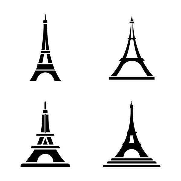 Eiffel Tower Icon Logo Vector Design Template — 图库矢量图片