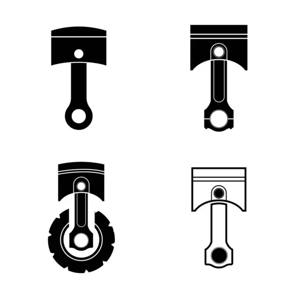 Kolben Symbol Logo Vektor Design Vorlage — Stockvektor