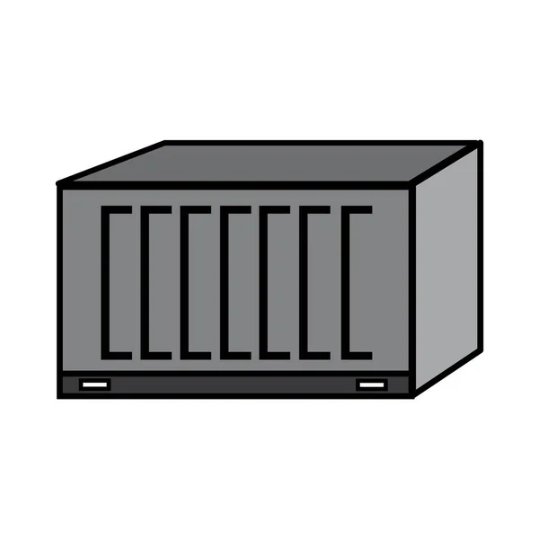Vracht Container Pictogram Logo Vector Ontwerp Template — Stockvector