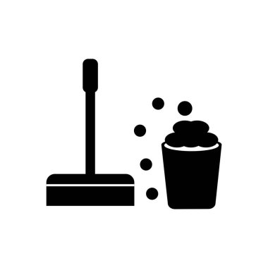 yer temizleyici simge logo vektör tasarım şablonu