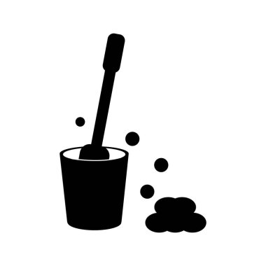 yer temizleyici simge logo vektör tasarım şablonu