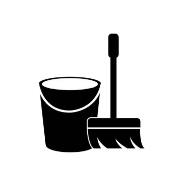 yer temizleyici simge logo vektör tasarım şablonu