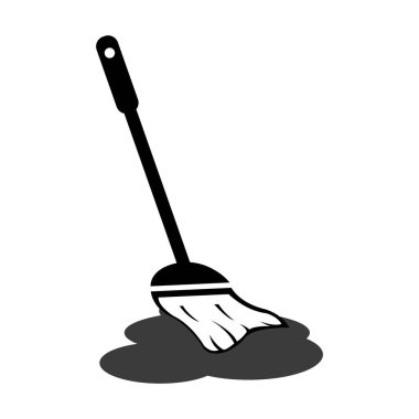 yer temizleyici simge logo vektör tasarım şablonu
