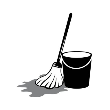 yer temizleyici simge logo vektör tasarım şablonu