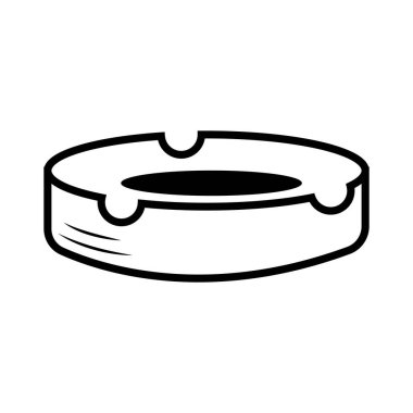 sigara küllüğü simgesi logo vektör tasarım şablonu