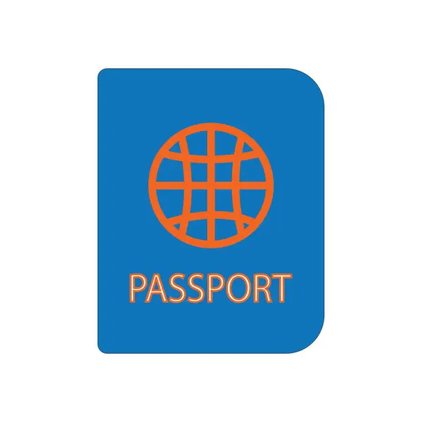 Passport Icon Logo Vector Design Template — Stock Vector