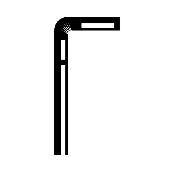Modèle Conception Vectorielle Logo Icône Paille Eau Plastique — Image vectorielle