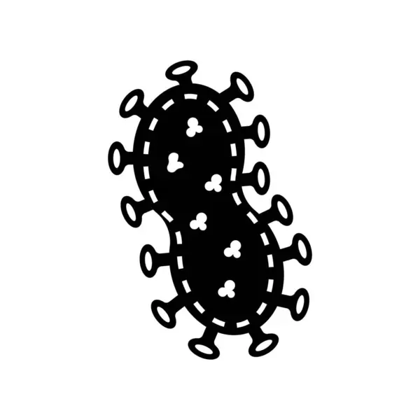 Parásito Microbios Icono Logotipo Vector Diseño Plantilla — Vector de stock