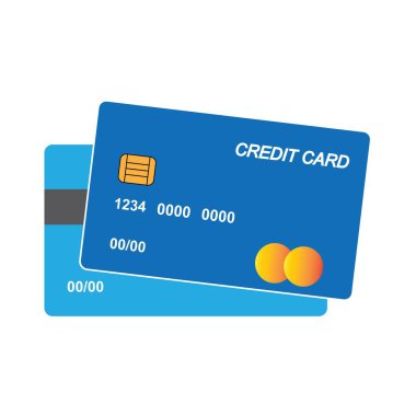 Kredi kartı simgesi logo vektör tasarım şablonu