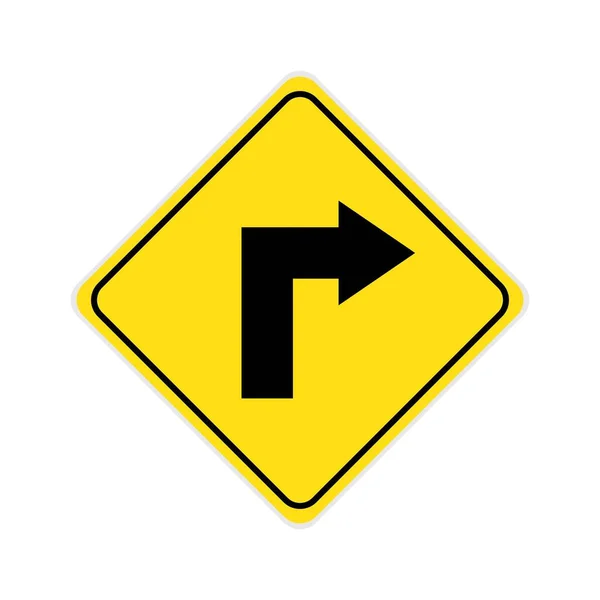 Segno Traffico Icona Logo Modello Progettazione Vettoriale — Vettoriale Stock