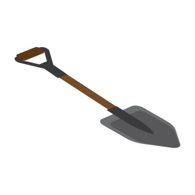 Kum küreği simgesi logo vektör tasarım şablonu