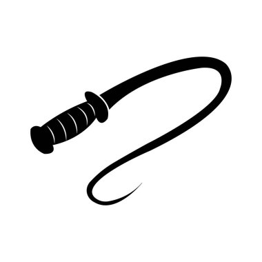 Kamçı simgesi logo vektör tasarım şablonu