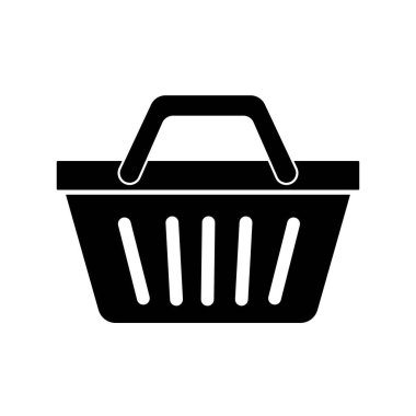 Alışveriş sepeti simgesi logo vektör tasarım şablonu