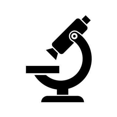 mikroskop simgesi logo vektör tasarım şablonu