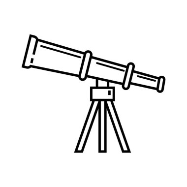 teleskop simgesi logo vektör tasarım şablonu