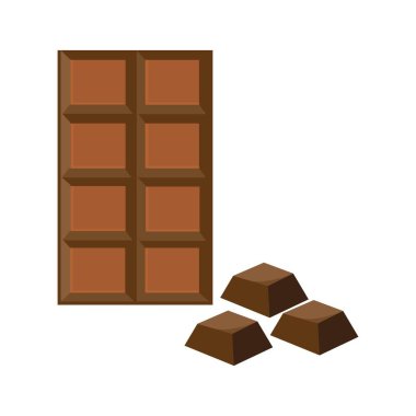 Çikolata simgesi logo vektör tasarım şablonu