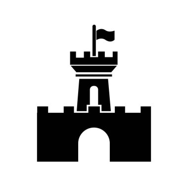 kale simgesi logo vektör tasarım şablonu