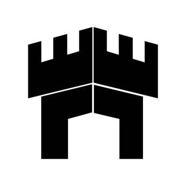 kale simgesi logo vektör tasarım şablonu