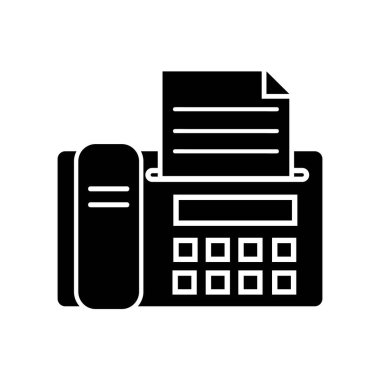 faks simgesi logo vektör tasarım şablonu