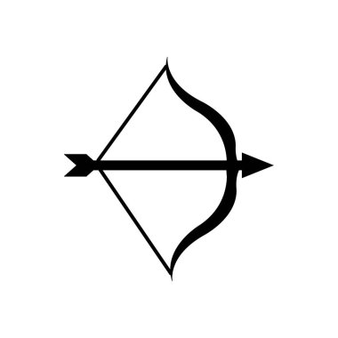 ok yayı simgesi logo vektör tasarım şablonu