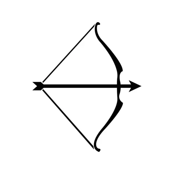 ok yayı simgesi logo vektör tasarım şablonu