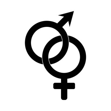 cinsiyet logo vektör tasarım şablonu