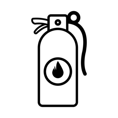 Yangın söndürücü simgesi logo vektör tasarım şablonu