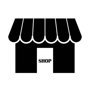 pazar mağazası simgesi logo vektör tasarım şablonu