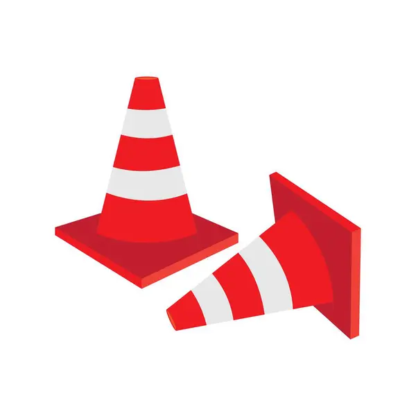 Trafik konisi simgesi logo vektör tasarım şablonu